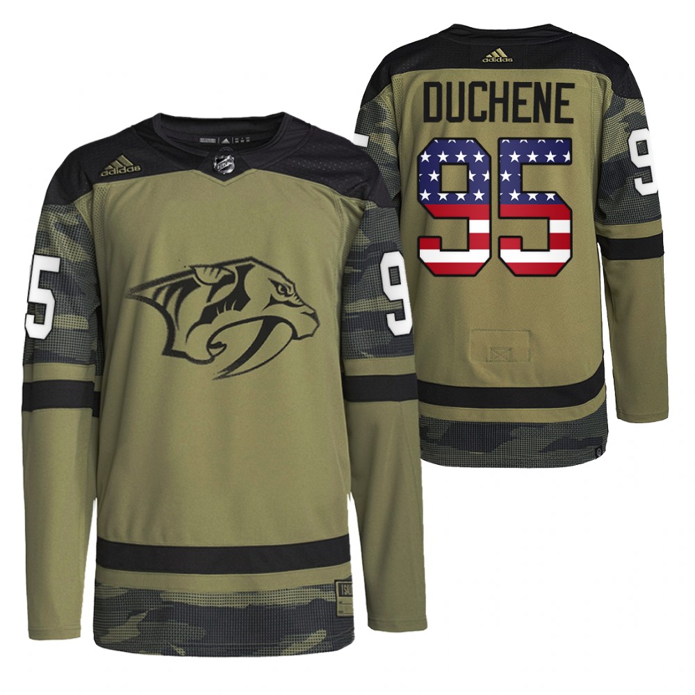 Matt Duchene Predators Military Appreciation Jersey Camo Practice