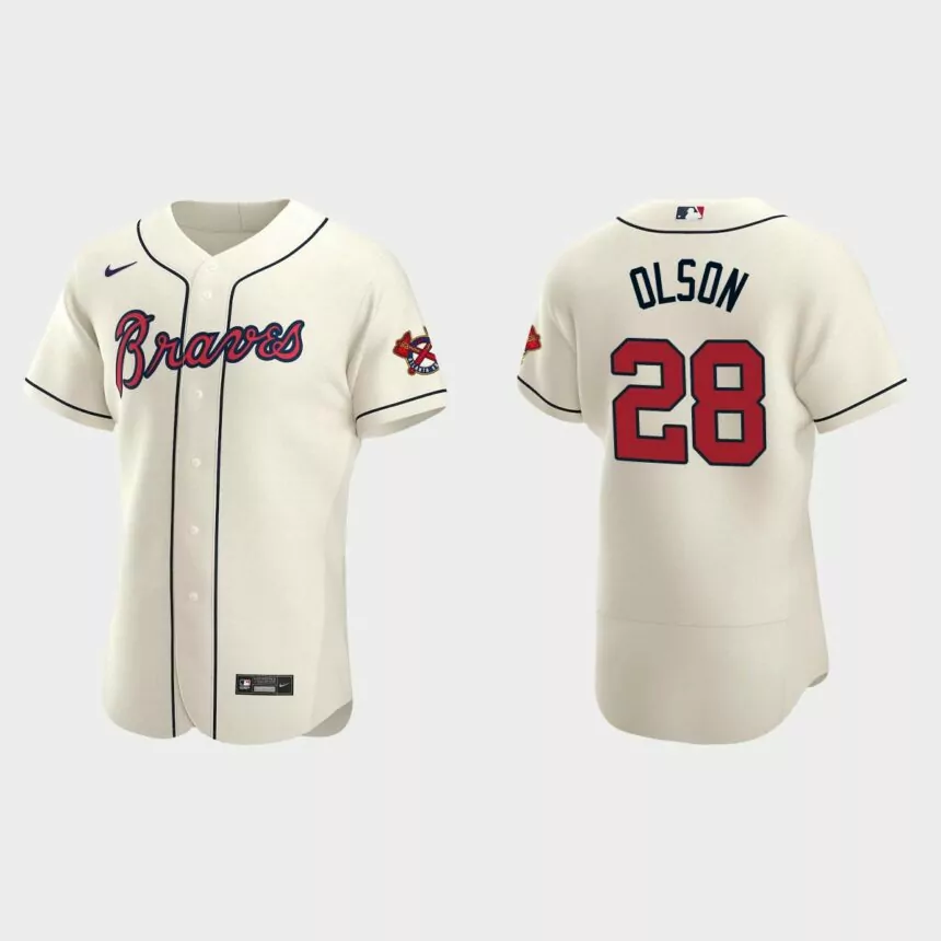 Matt Olson Atlanta Braves Authentic Alternate Jersey – Cream