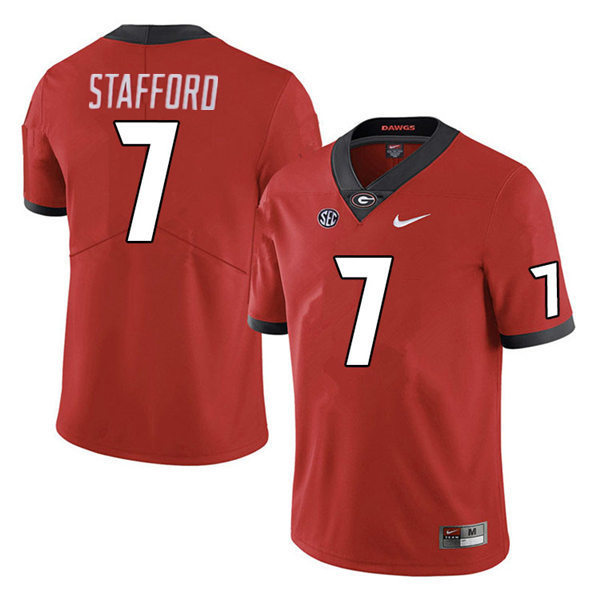 Matthew Stafford Georgia Bulldogs Men's Jersey - #7 NCAA Red Limited Home