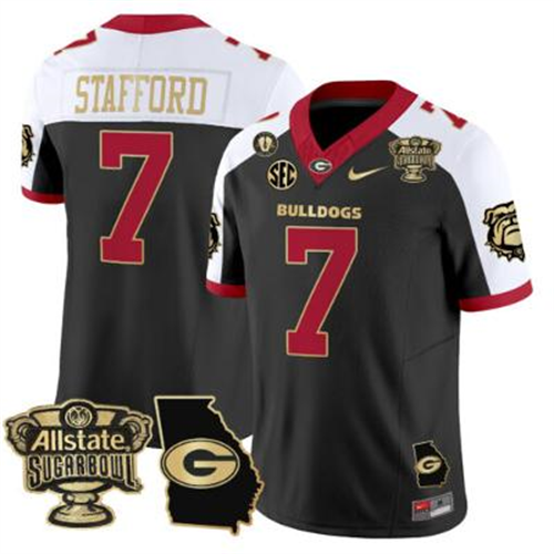 Matthew Stafford Jersey #7 Georgia Bulldogs 2025 Sugar Bowl Vapor Alternate