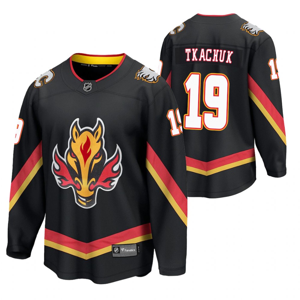 Matthew Tkachuk Flames 2021 Reverse Retro Black Jersey Special Edition