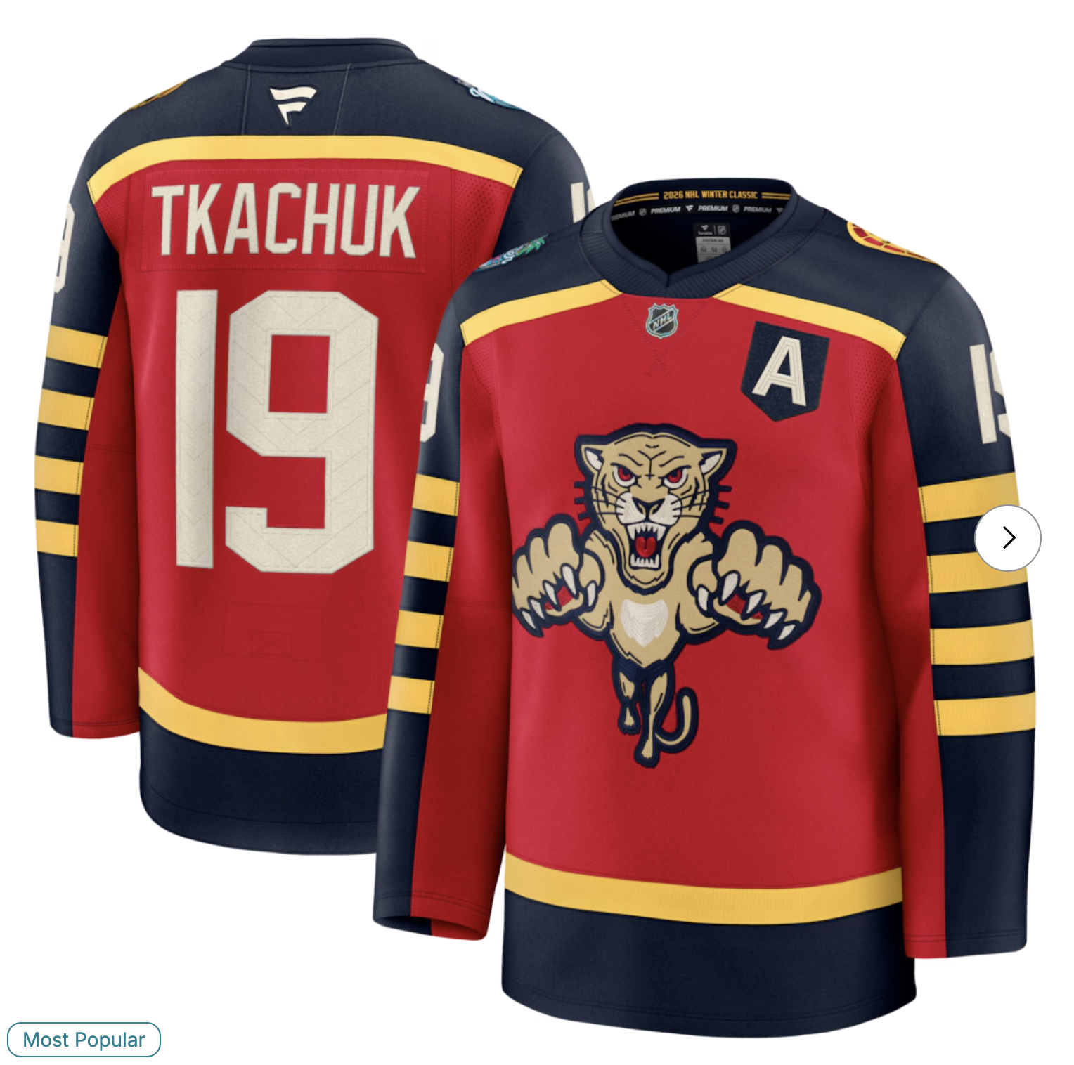 Matthew Tkachuk Florida Panthers Fanatics 2026 NHL Winter Classic Premium Jersey