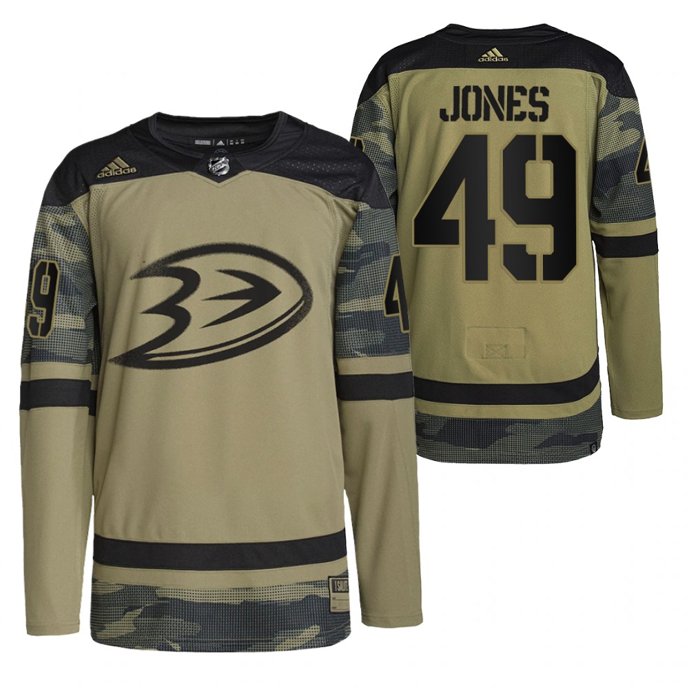 Max Jones Ducks Military Appreciation Jersey Camo Authentic Practice
