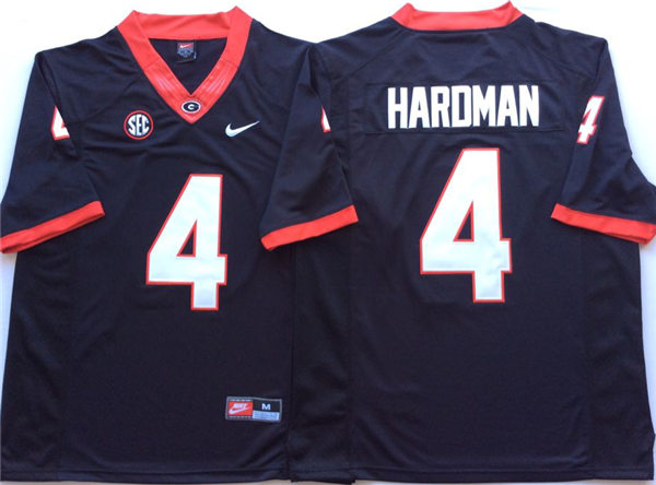 Mecole Hardman Georgia Bulldogs Men's Jersey - #4 NCAA Black Limited Home
