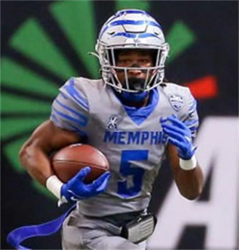 Memphis Tigers #5 Sutton Smith 2025 Gray Football Game Jersey 