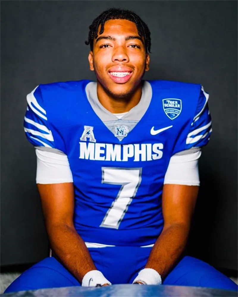 Memphis Tigers #7 Arrington Maiden 2025 Blue Football Game Jersey 