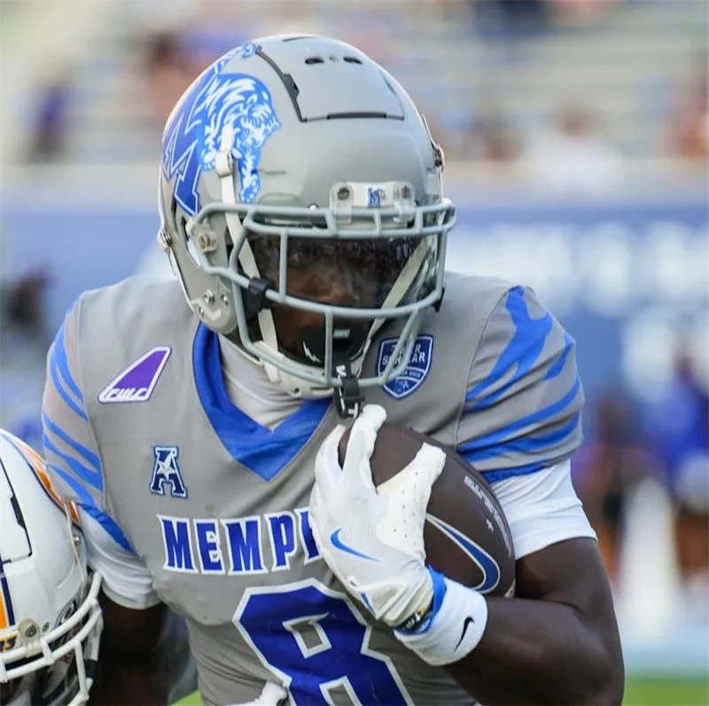 Memphis Tigers #8 Cortez Braham Jr. 2025 Gray Football Game Jersey 