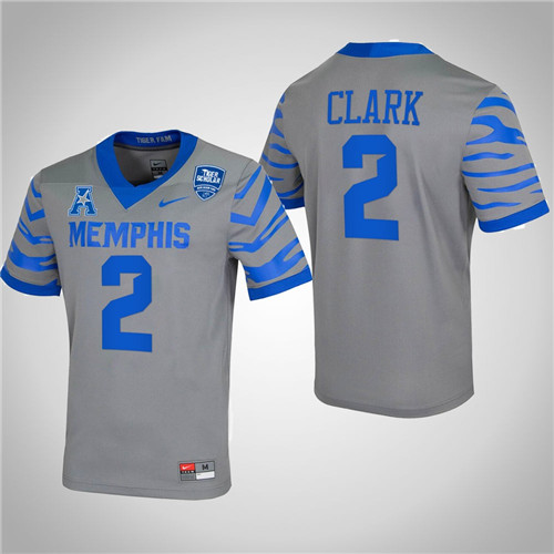 Memphis Tigers 2 Rodrigues Clark College Football Jersey Gray