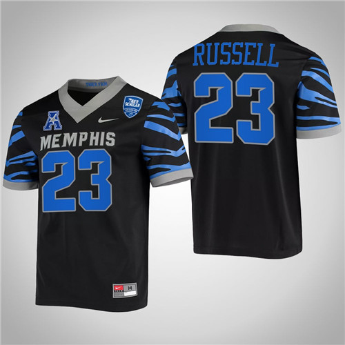 Memphis Tigers 23 JJ Russell College Football Jersey Black
