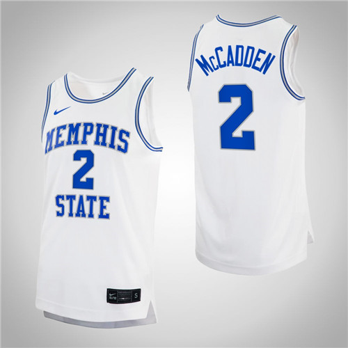 Memphis Tigers Elijah McCadden College Basketball Jersey White