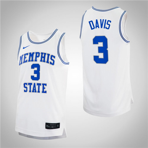 Memphis Tigers Kendric Davis College Basketball Jersey White