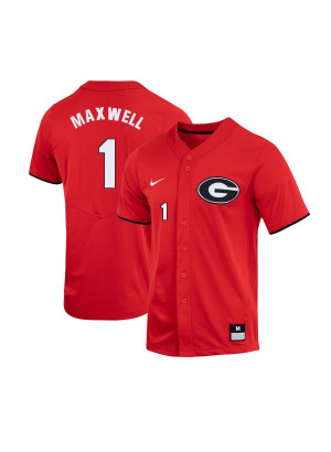 Men's #1 Tucker Maxwell Georgia Bulldogs Stitched Nike Red Alumni Baseball Player Jersey
