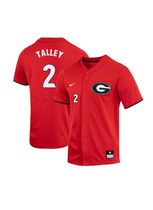 Men's #2 Lj Talley Georgia Bulldogs Stitched Nike Red Alumni Baseball Player Jersey