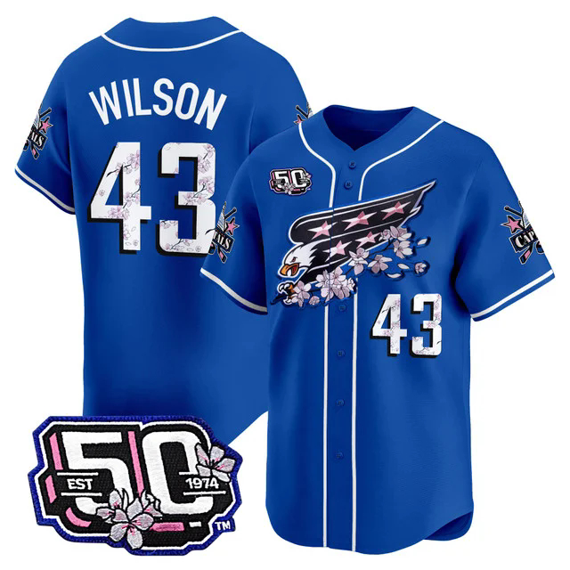 Men's 2025 Washington Capitals 50th Anniversary Cherry Blossom Style Vapor Premier Limited Jersey #43 TOM WILSON.webp
