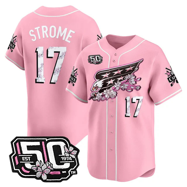 Men's 2025 Washington Capitals 50th Anniversary Cherry Blossom Style Vapor Premier Limited Jersey 1 #17 DYLAN STROME.webp