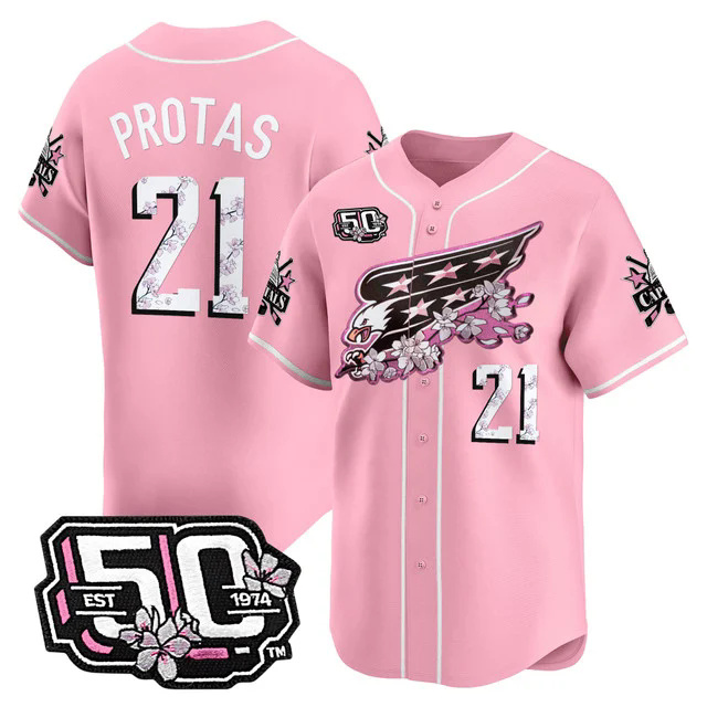 Men's 2025 Washington Capitals 50th Anniversary Cherry Blossom Style Vapor Premier Limited Jersey 1 #21 ALIAKSEI PROTAS.webp
