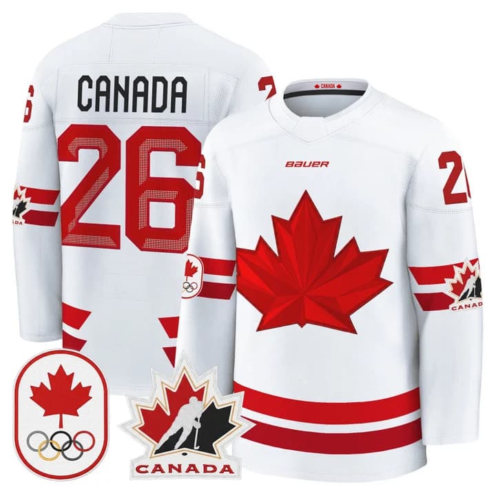Men's 2026 Canada Olympic Premium Hockey Jersey - All Stitched #26 Canada