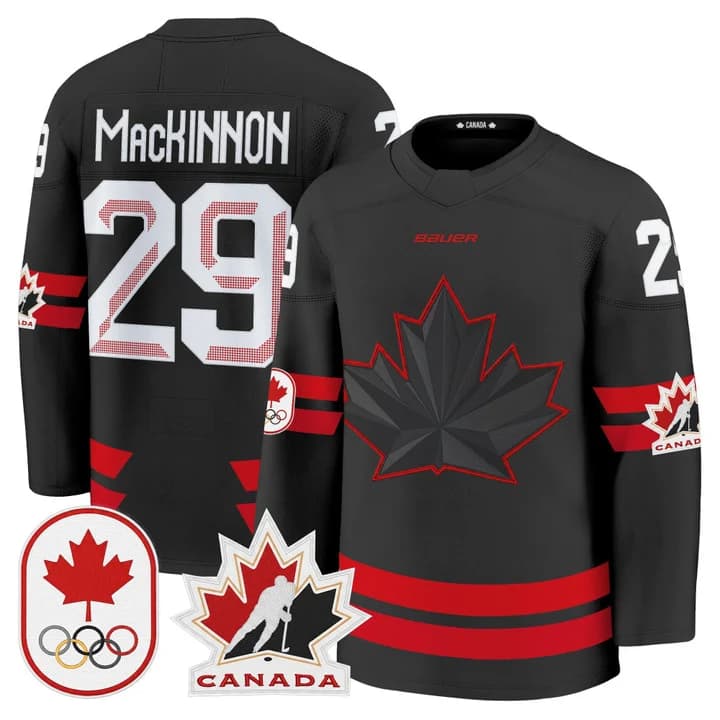 Men's 2026 Canada Olympic Premium Hockey Jersey - All Stitched 29 Nathan MacKinnon