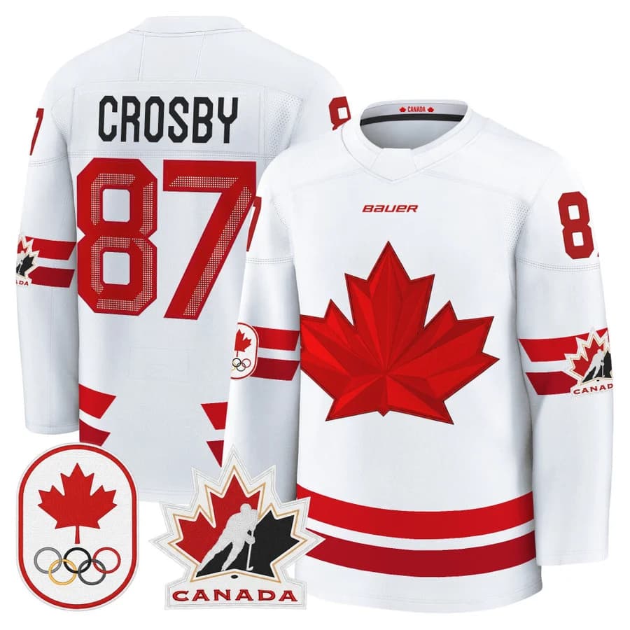 Men's 2026 Canada Olympic Premium Hockey Jersey - All Stitched 87 Sidney Crosby