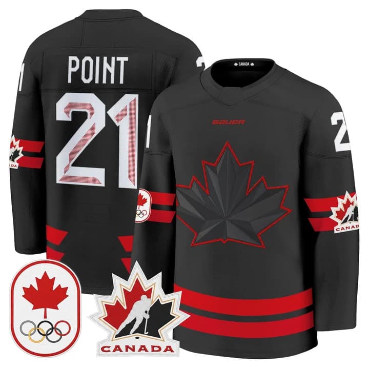 Men's 2026 Canada Olympic Premium Hockey Jersey - All Stitched Brayden Point     21