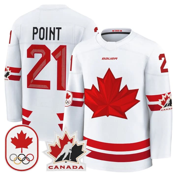 Men's 2026 Canada Olympic Premium Hockey Jersey - All Stitched Brayden Point 21