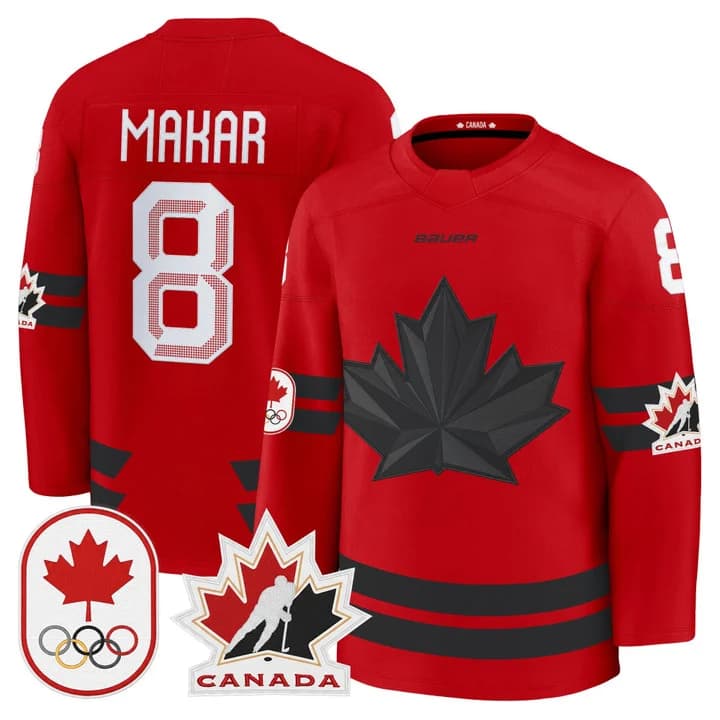 Men's 2026 Canada Olympic Premium Hockey Jersey - All Stitched Cale Makar   8