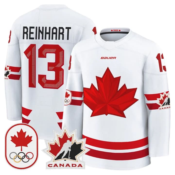Men's 2026 Canada Olympic Premium Hockey Jersey - All Stitched Sam Reinhart 13
