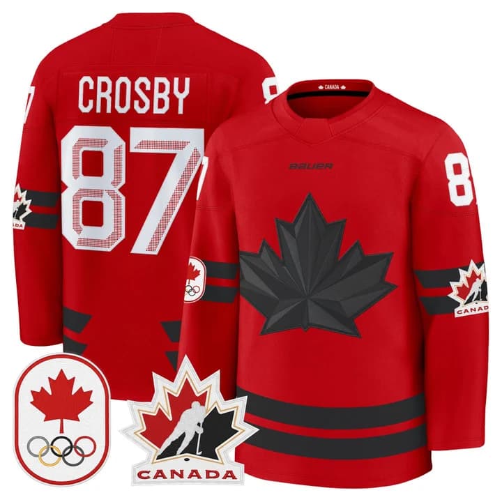 Men's 2026 Canada Olympic Premium Hockey Jersey - All Stitched Sidney Crosby   87