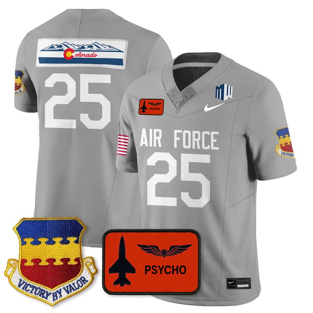 Men's Air Force Football 2025 Honor F-16 Jersey #25