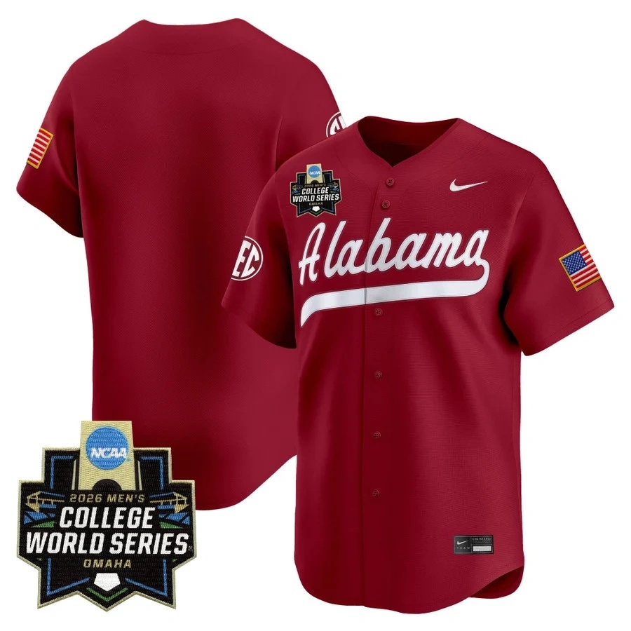 Men's Alabama 2026 World Series Vapor Premier Limited Jersey BLANK