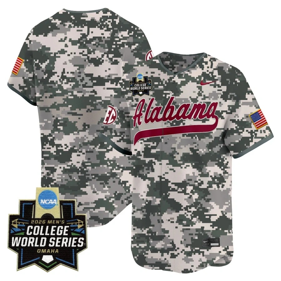 Men's Alabama 2026 World Series Vapor Premier Limited Jersey CAMO BLANK