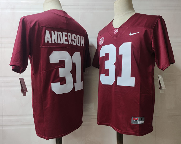 Men's Alabama Crimson Tide #31 Will Anderson Jr. Limited Nike Crimson College Game Football Jerseys
