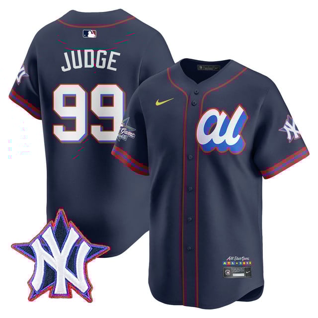 Men's American League 2025 MLB All-Star Jersey NAVY #99 AARON JUDGE