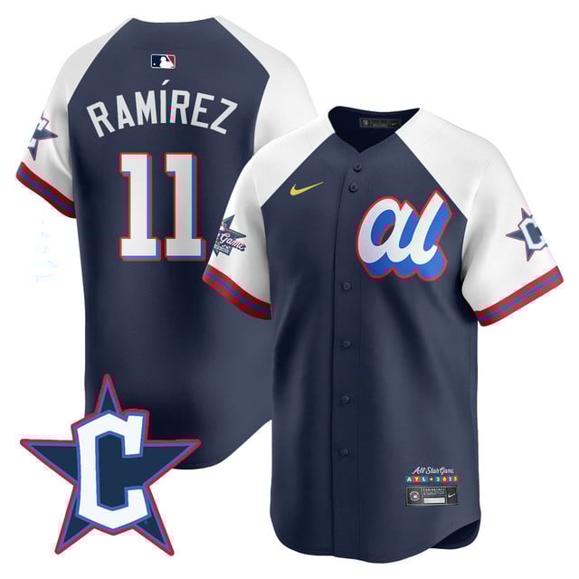 Men's American League 2025 MLB All-Star Jersey NAVY AITERNATE#11 JOSE RAMFREZ