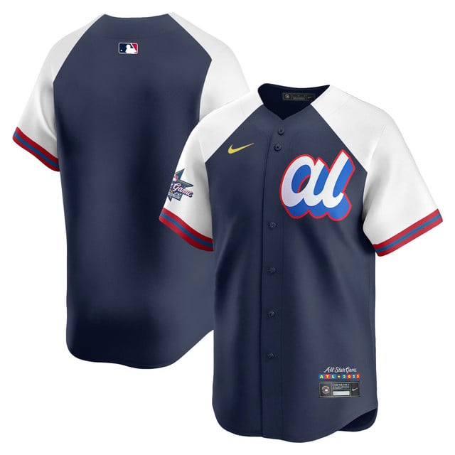 Men's American League 2025 MLB All-Star Jersey NAVY AITERNATE BLANK
