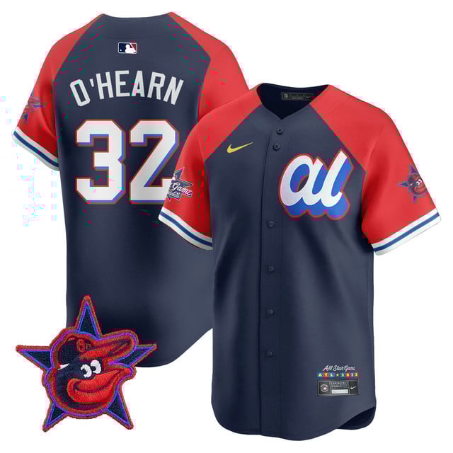 Men's American League 2025 MLB All-Star Jersey NAVY RED#32 RYAN O'HEARN