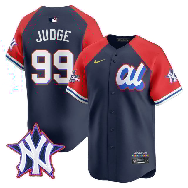 Men's American League 2025 MLB All-Star Jersey NAVY RED#99 AARON JUDGE