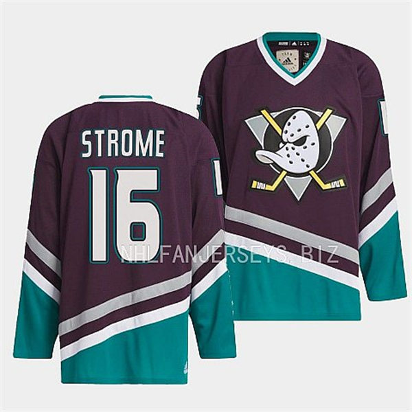 Men's Anaheim Ducks #16 Ryan Strome Purple 1993 Team Classics Jersey 