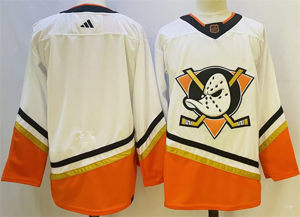 Men's Anaheim Ducks Blank White 2022 Reverse Retro Team Jersey 