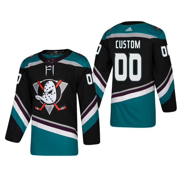 Men's Anaheim Ducks Custom Adidas 2019 Alternate Black Bargain Jersey Stitched