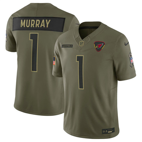 Men's Arizona Cardinals #1 Kyler Murray Olive 2025 F.U.S.E. Salute to Service Limited Football Stitched Jersey