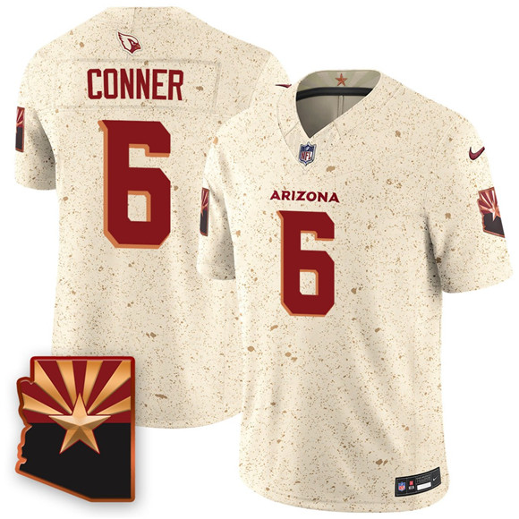 Men's Arizona Cardinals #6 James Conner 2025 F.U.S.E. a??Rivalriesa?? Vapor Untouchable Limited Football Stitched Jersey