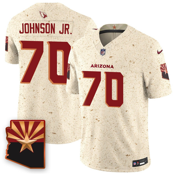 Men's Arizona Cardinals #70 Paris Johnson Jr. 2025 F.U.S.E. a??Rivalriesa?? Vapor Untouchable Limited Football Stitched Jersey