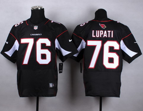 Men's Arizona Cardinals #76 Mike Iupati Black Nike Elite Jersey