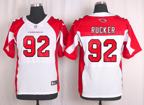 Men's Arizona Cardinals #92 Frostee Rucker White Road NFL Nike Elite Jersey