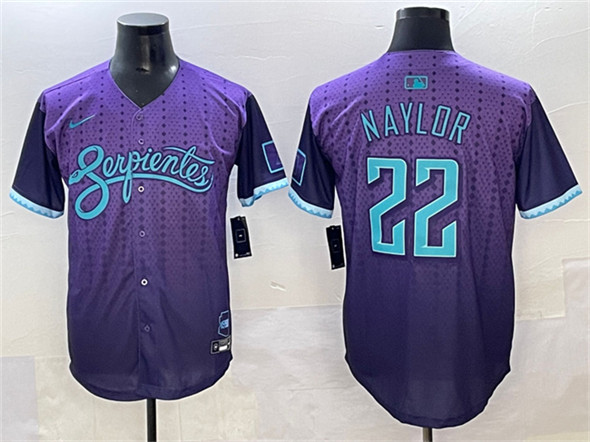 Men's Arizona Diamondbacks #22 Josh Naylor Purple 2025 City Connect Limited Stitched Baseball Jersey
