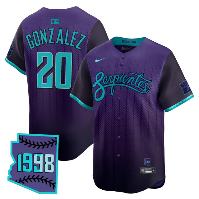 Men's Arizona Diamondbacks 2025 City Connect Vapor Premier Limited Jersey V2 #20 LUIS GONZALEZ.webp