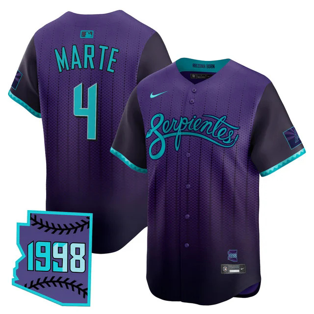 Men's Arizona Diamondbacks 2025 City Connect Vapor Premier Limited Jersey V2 #4 KETEL MARTE.webp