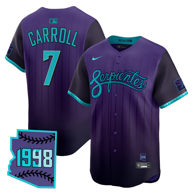 Men's Arizona Diamondbacks 2025 City Connect Vapor Premier Limited Jersey V2 #7 CORBIN CARROLL