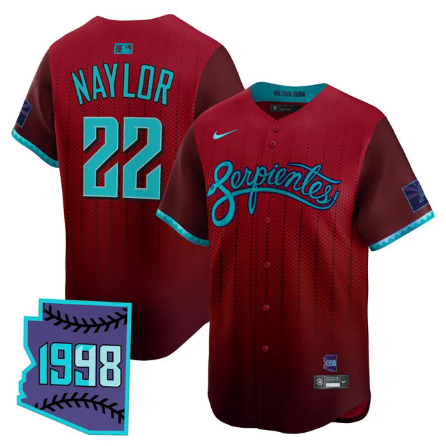 Men's Arizona Diamondbacks 2025 City Connect Vapor Premier Limited Jersey V2 RED #22 JOSH NAYLOR.webp